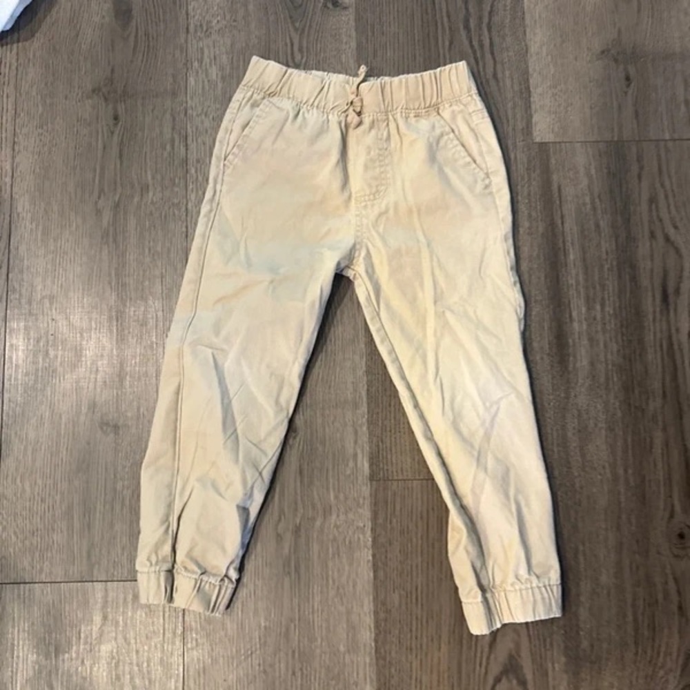Ben Sherman Cream Kids Jogger Pants with Drawstring
